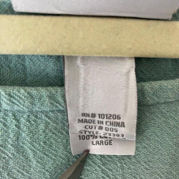 Soft Surroundings‎ Loose-Fit Seafoam Green Tunic Top With 3/4 Sleeves Pocket - Picture 3 of 12